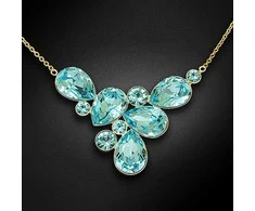 Diamond Sky Jewelry Kaklo papuošalas moterims DiamondSky "Fillory Magic (Aqua Bohemica)" su Preciosa kristalais