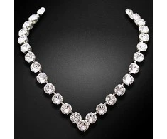 Diamond Sky Jewelry Kaklo papuošalas moterims DiamondSky „Crystal Thread“ su Swarovski kristalais