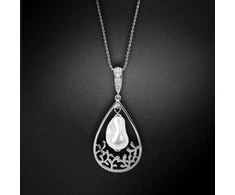 Diamond Sky Jewelry Kaklo papuošalas moterims DiamondSky "Baroque Drop" su Swarovski kristalais
