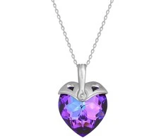 Diamond Sky Jewelry Kaklo papuošalas moterims DiamondSky "Cupid II (Heliotrope)" su Swarovski kristalais