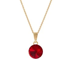 Diamond Sky Jewelry Kaklo papuošalas moterims DiamondSky "Clarice II (Light Siam)" su Swarovski kristalais