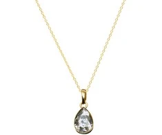 Diamond Sky Jewelry Kaklo papuošalas moterims DaimondSky Crystal Drop (Sidabrinis Patina) su Swarovski kristalais