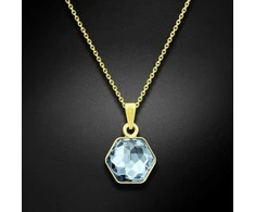 Diamond Sky Jewelry Kaklo papuošalas moterims DiamondSky "Fantasy (Aquamarine Mėlyna)" su Swarovski kristalais
