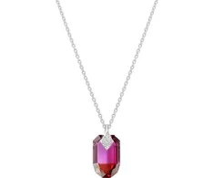 Diamond Sky Jewelry Kaklo papuošalas moterims DiamondSky "Symbiosis II (Fuchsia Raudona Magma)" su Swarovski kristalais