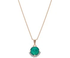 Diamond Sky Jewelry Kaklo papuošalas moterims Diamond Sky "Clarice V (Emerald)" su Preciosa™ kristalais