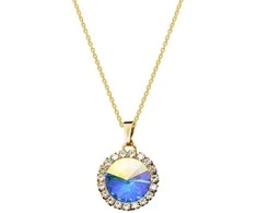 Diamond Sky Jewelry Kaklo papuošalas moterims DaimondSky „Clarice (Aurore Boreale)“ su Swarovski kristalais