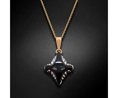 Diamond Sky Jewelry Kaklo papuošalas moterims DiamondSky "Crystal Rhombus II (Graphite Lite Chrome)" su Swarovski kristalais