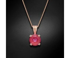 Diamond Sky Jewelry Kaklo papuošalas moterims DiamondSky „Juno (Lotus Rožinė DeLite)“ su Swarovski kristalais