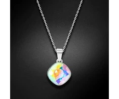 Diamond Sky Jewelry Kaklo papuošalas moterims DiamondSky "Glare II (Aurora Borealis)" su Swarovski kristalais