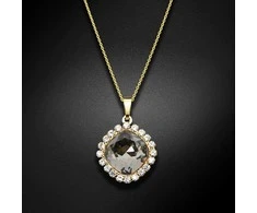 Diamond Sky Jewelry Kaklo papuošalas moterims DiamondSky Glare III (Sidabrinis Shadow) su Swarovski kristalais