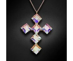 Diamond Sky Jewelry Kaklo papuošalas moterims DiamondSky "Uni (Aurore Boreale)" su Swarovski kristalais