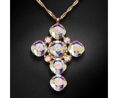 Diamond Sky Jewelry Kaklo papuošalas moterims DiamondSky "Glamour (Auroe Boreale)" su Swarovski kristalais