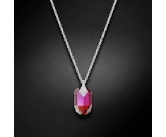Diamond Sky Jewelry Kaklo papuošalas moterims DiamondSky "Symbiosis II (Fuchsia Raudona Magma)" su Swarovski kristalais