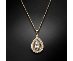 Diamond Sky Jewelry Kaklo papuošalas moterims DiamondSky Celestial Drop (Rose Patina) su Swarovski kristalais