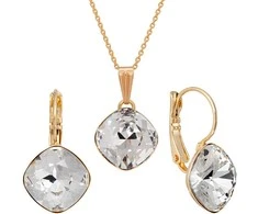 Diamond Sky Jewelry Komplektas "Akinantis spindesys IV" su Swarovski kristalais