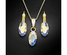 Diamond Sky Jewelry Papuošalų rinkinys moterims DiamondSky "Enigma (Aurore Boreale)" su Swarovski kristalais