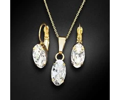 Diamond Sky Jewelry Papuošalų rinkinys moterims DiamondSky "Enigma" su Swarovski kristalais