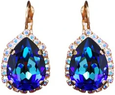 Diamond Sky Jewelry Papuošalų rinkinys moterims DiamondSky „Celestial Drop III (Bermuda Mėlyna)“ su Swarovski kristalais