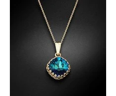 Diamond Sky Jewelry Papuošalų rinkinys moterims DiamondSky "Vintage IV (Bermuda Mėlyna)" su Swarovski kristalais