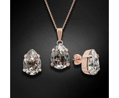 Diamond Sky Jewelry Papuošalų rinkinys moterims DiamondSky "Venus II (Sidabrinis Patina)" su Swarovski kristalais