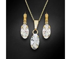 Diamond Sky Jewelry Papuošalų rinkinys moterims DiamondSky "Enigma" su Swarovski kristalais