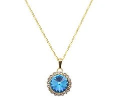 Diamond Sky Jewelry Papuošalų rinkinys moterims DiamondSky Clarice (Aquamarine Mėlyna) su Swarovski kristalais
