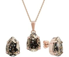 Diamond Sky Jewelry Papuošalų rinkinys moterims DiamondSky "Venus II (Gold Patina)" su Swarovski kristalais