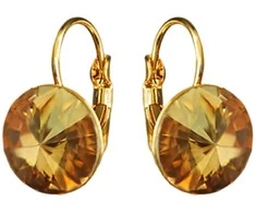 Diamond Sky Jewelry Papuošalų rinkinys moterims DiamondSky Clarice II (Golden Shadow) su Swarovski kristalais