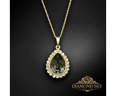 Diamond Sky Jewelry Papuošalų rinkinys moterims DiamondSky „Celestial Drop (Sidabrinis Night)“ su Swarovski kristalais
