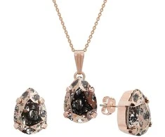 Diamond Sky Jewelry Papuošalų rinkinys moterims DiamondSky "Venus II (Rose Patina)" su Swarovski kristalais