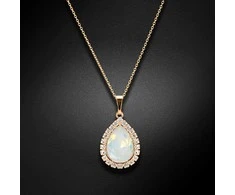 Diamond Sky Jewelry Papuošalų rinkinys moterims DiamondSky Celestial Drop (Baltas Opal) su Swarovski kristalais