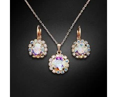 Diamond Sky Jewelry Papuošalų rinkinys moterims DiamondSky "Glory II (Aurore Boreale)" su Swarovski kristalais