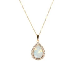 Diamond Sky Jewelry Papuošalų rinkinys moterims DiamondSky Celestial Drop (Baltas Opal) su Swarovski kristalais