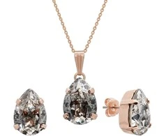 Diamond Sky Jewelry Papuošalų rinkinys moterims DiamondSky "Venus II (Sidabrinis Patina)" su Swarovski kristalais
