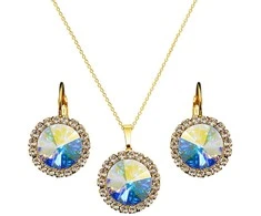 Diamond Sky Jewelry Papuošalų rinkinys moterims DiamondSky Clarice (Aurore Boreale) su Swarovski kristalais
