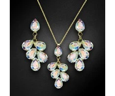 Diamond Sky Jewelry Papuošalų rinkinys moterims DiamondSky "Amber II (Aurore Boreale)" su Preciosa kristalais