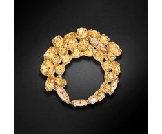 Diamond Sky Jewelry Segė moterims DiamondSky "Crystal Branch (Golden Topaz / Colorado Topaz)" su Swarovski kristalais