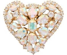 Diamond Sky Jewelry Segė moterims DiamondSky "Crystal Heart II (Aurora Borealis)" su Swarovski kristalais
