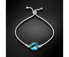 Diamond Sky Jewelry Sidabrinė apyrankė moterims DiamondSky "Glare (Bermuda Mėlyna)"