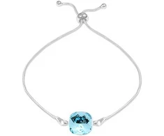 Diamond Sky Jewelry Sidabrinė apyrankė moterims DiamondSky "Glare (Aquamarine)"