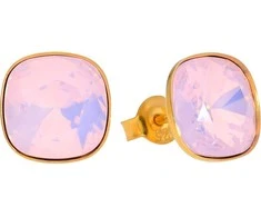 Diamond Sky Jewelry Sidabriniai auskarai moterims DiamondSky „Glare (Rose Vanduo Opal)“ su Swarovski kristalais