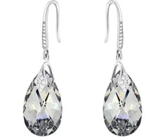 Diamond Sky Jewelry Sidabriniai auskarai moterims DiamondSky „Baroque III (Comet Argent Light)“ su Swarovski kristalais