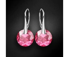 Diamond Sky Jewelry Sidabriniai auskarai moterims DiamondSky „Marianne (Rose)“ su Swarovski kristalais