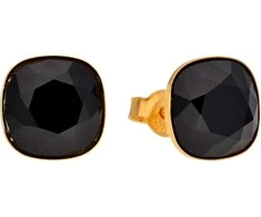 Diamond Sky Jewelry Sidabriniai auskarai moterims DiamondSky „Glare (Jet)“ su Swarovski kristalais