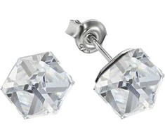 Diamond Sky Jewelry Sidabriniai auskarai moterims DiamondSky „Rubicon II (Comet Argent Light)" su Swarovski kristalais