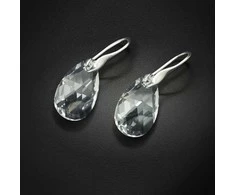 Diamond Sky Jewelry Sidabriniai auskarai moterims DiamondSky „Baroque" su Swarovski kristalais