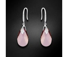 Diamond Sky Jewelry Sidabriniai auskarai moterims DiamondSky „Baroque III (Antique Rožinė)“ su Swarovski kristalais
