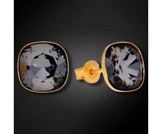 Diamond Sky Jewelry Sidabriniai auskarai moterims DiamondSky „Glare (Sidabrinis Night)“ su Swarovski kristalais
