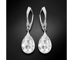 Diamond Sky Jewelry Sidabriniai auskarai moterims DiamondSky „Moon Shine" su Swarovski kristalais