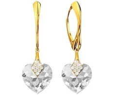 Diamond Sky Jewelry Sidabriniai auskarai moterims DiamondSky „Cute Valentine“ su Swarovski kristalais